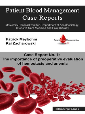 cover image of Patient Blood Management Case Report No. 1